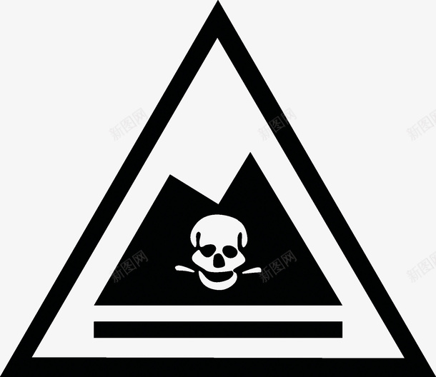 危险废物标志图标png_新图网 https://ixintu.com 危险废物 废机油标志 标志 黑色