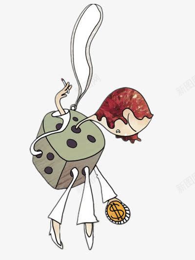 都是麻将惹的祸png免抠素材_新图网 https://ixintu.com 人物 卡通 彩色 骰子