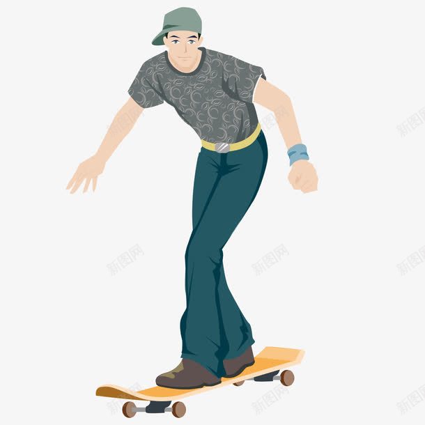 站在滑板上的男子png免抠素材_新图网 https://ixintu.com 滑板 男子 运动
