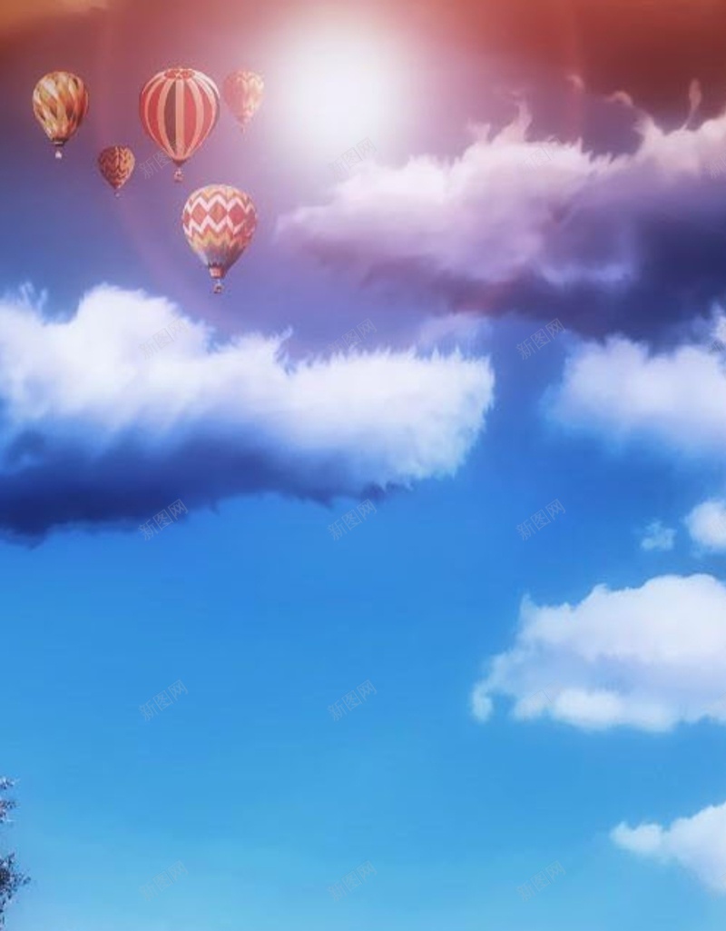 风景天空白云气球H5背景素材jpg设计背景_新图网 https://ixintu.com 风景 天空 白云 气球 天空背景 H5 摄影