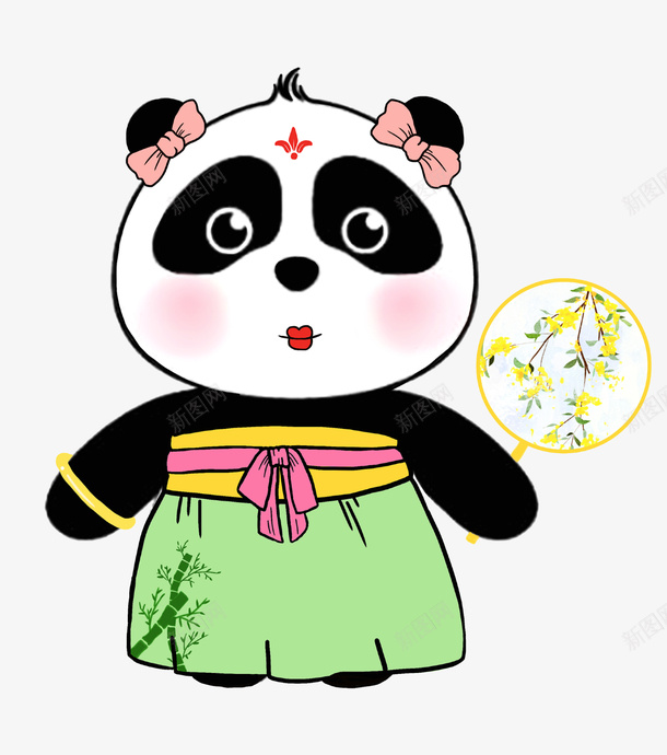 插画熊猫IP形象png免抠素材_新图网 https://ixintu.com IP ip形象设计 四川 插画 熊猫