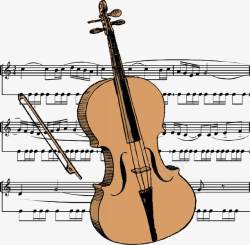 大提琴与乐谱素材