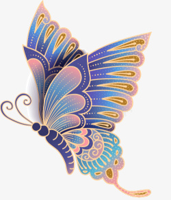 彩色的蝴蝶卡通彩色蝴蝶二高清图片