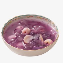 皂角米紫薯莲子羹素材