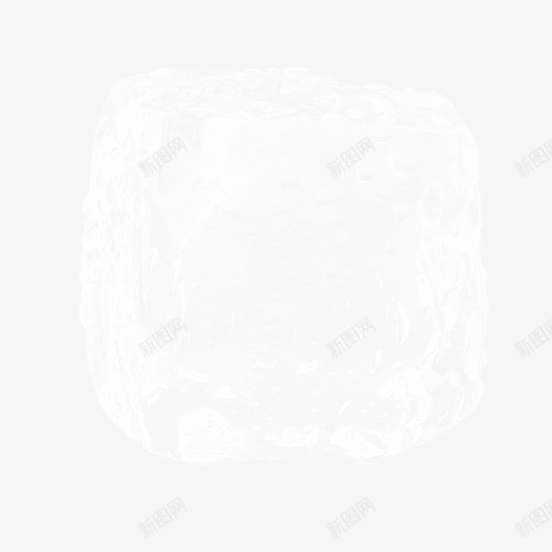 一个白色透明冰块png免抠素材_新图网 https://ixintu.com 单独 夏天 白色冰块 透明冰块