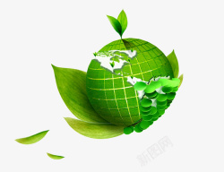 绿叶地球素材