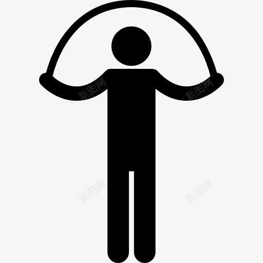 跳绳的身影图标png_新图网 https://ixintu.com 人 跳 跳绳