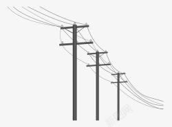 电力电线杆和电线高清图片