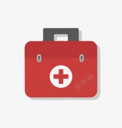 红色十字急救箱素材