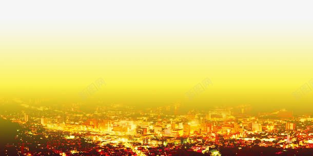 黄色的城市背景png免抠素材_新图网 https://ixintu.com 城市 背景 背景素材 黄色
