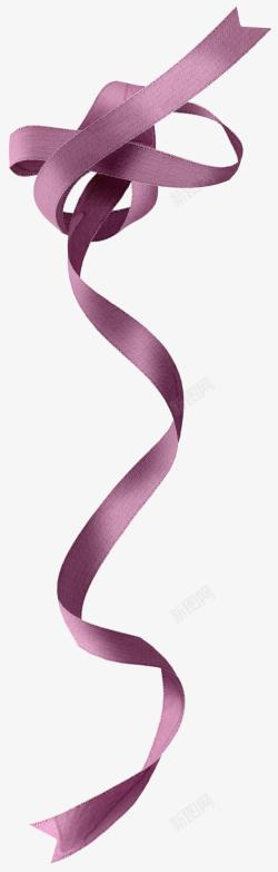 紫色简约丝带装饰图案素材