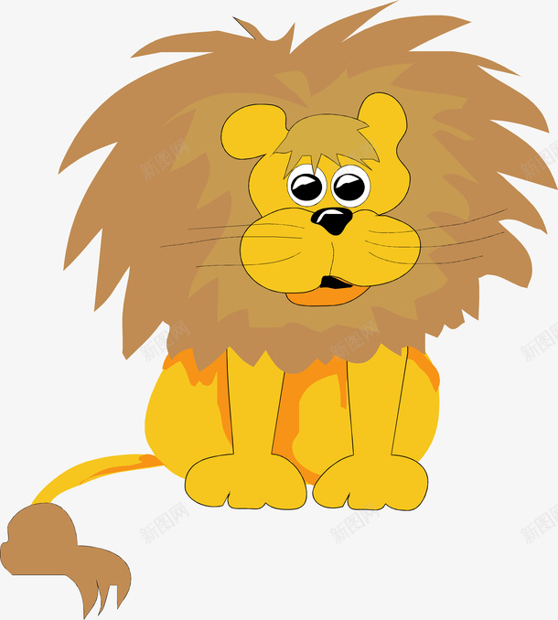 小狮子卡通可爱动物cdr免抠素材_新图网 https://ixintu.com 动物 卡通 可爱 狮子
