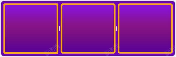 三个正方形紫橙渐变色橙色毛边png免抠素材_新图网 https://ixintu.com 变色 橙色 正方形 毛边