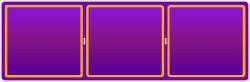 橙紫混合色三个正方形紫橙渐变色橙色毛边高清图片