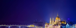 欧美紫色城市灯光夜景背景高清图片