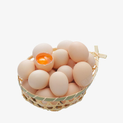 打鸡蛋篮装鸡蛋山鸡蛋野生鸡蛋素材
