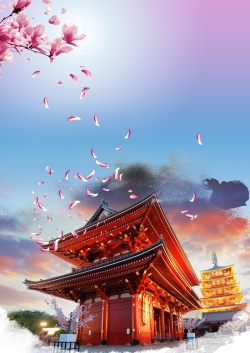 东京宣传海报东京旅游海报背景高清图片