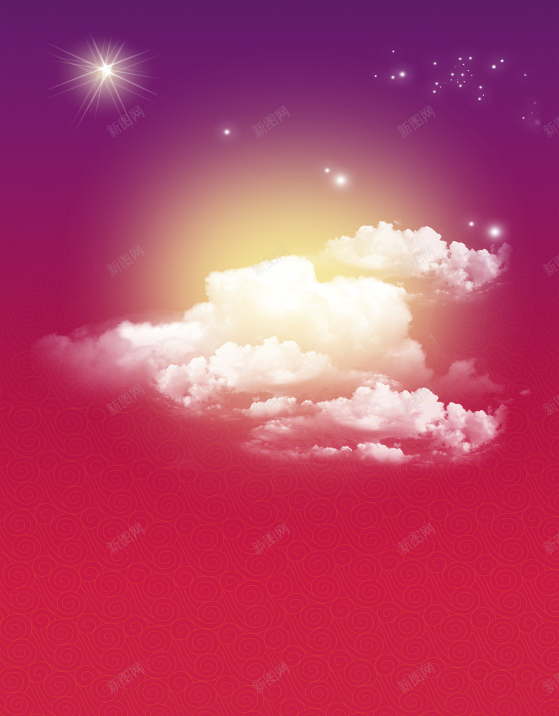 简约唯美云朵红色纹理平面广告jpg设计背景_新图网 https://ixintu.com 唯美云朵 星空 简约 红色 纹理 平面广告 星点 新品上市