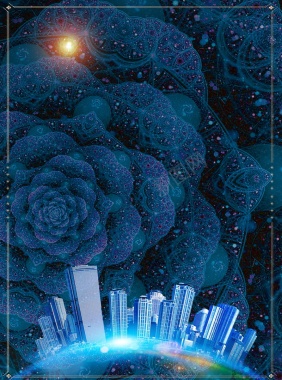 大气房地产荣耀开盘PSD分层背景