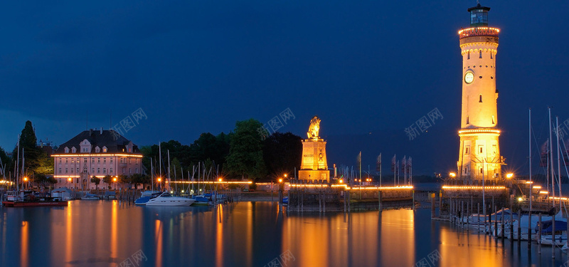 夜光建筑美丽海报背景bannerjpg设计背景_新图网 https://ixintu.com 建筑 灯光 别墅 游艇 海报banner 摄影 风景