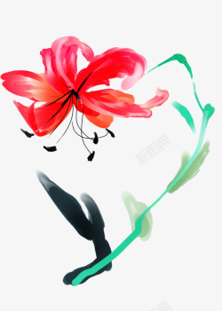 红色插画素材