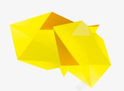 黄色几何扁平素材