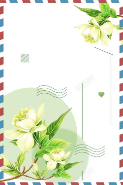 纯洁栀子花创意大气栀子花开海报设计高清图片