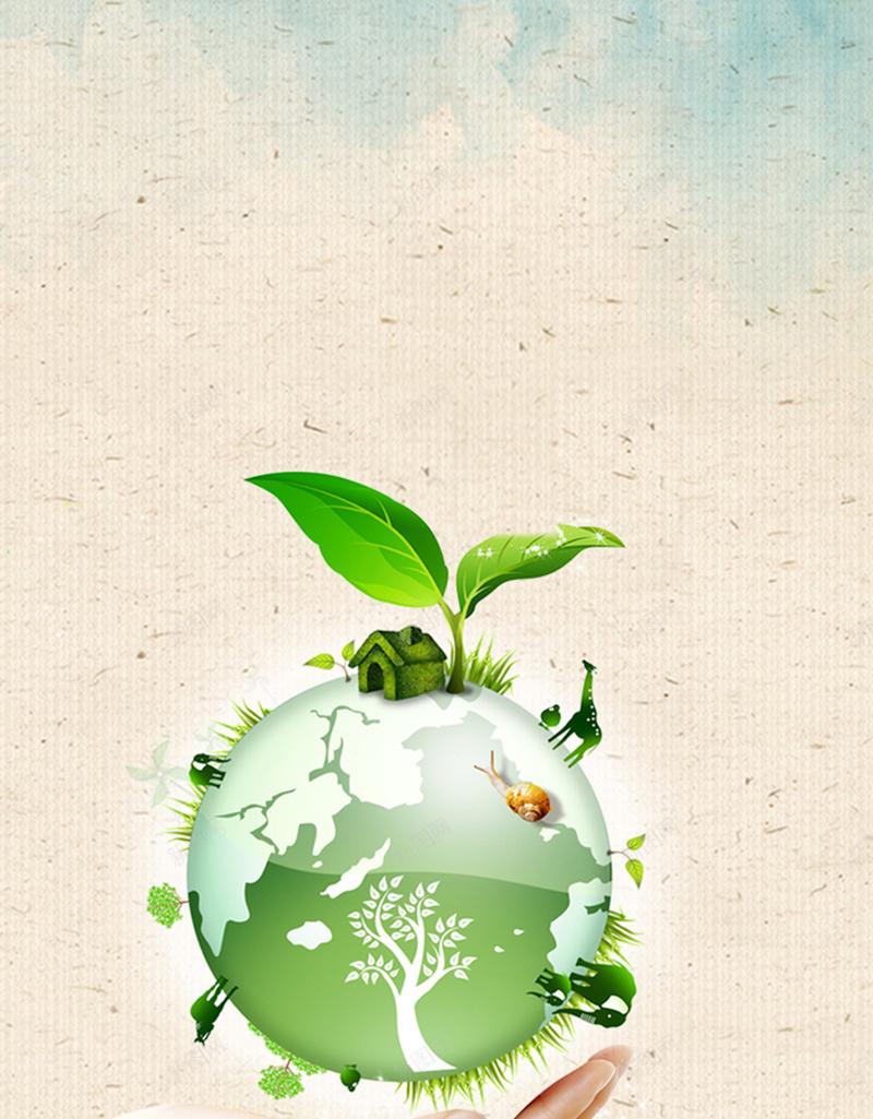 绿色环保海报背景jpg设计背景_新图网 https://ixintu.com 地球 大气 环保 绿色