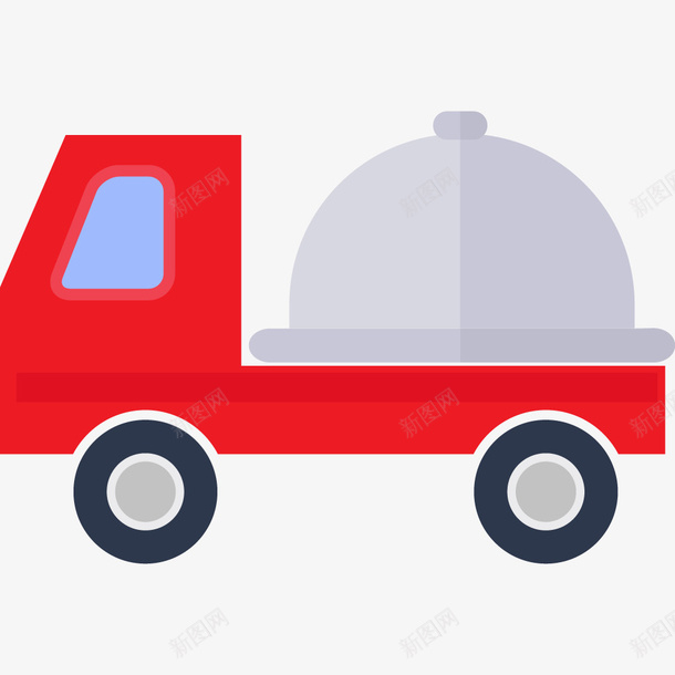 货车卡通红色有货行驶图标png_新图网 https://ixintu.com 卡通 有货 红色 行驶 货车