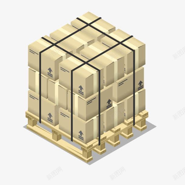 黄色纸箱包装货物png免抠素材_新图网 https://ixintu.com 包装 包装纸箱 纸箱 货物 黄色