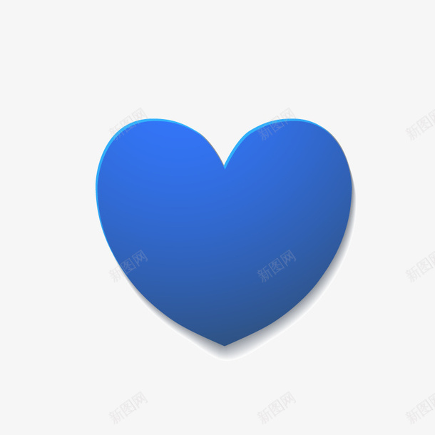 蓝色的心形矢量图ai免抠素材_新图网 https://ixintu.com 图形 蓝色的心形 矢量图