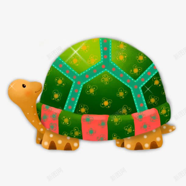 绿色小乌龟png免抠素材_新图网 https://ixintu.com 一只 乌龟壳 乌龟头 小乌龟 手绘 简图 绿色的