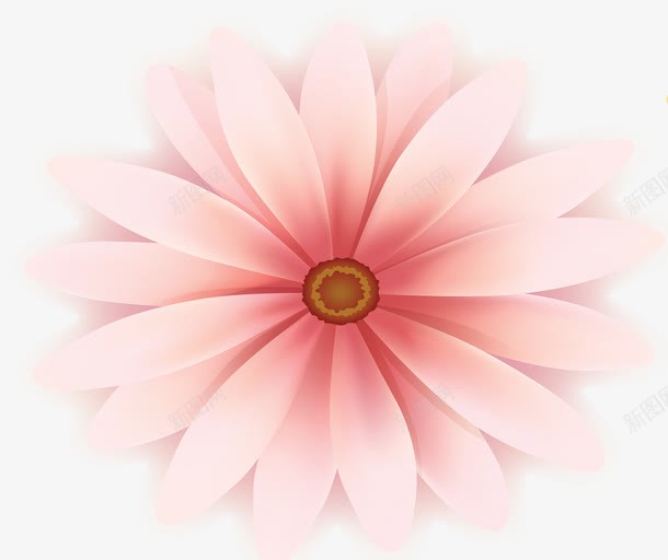 粉色卡通唯美可爱花朵装饰png免抠素材_新图网 https://ixintu.com 卡通 可爱 粉色 花朵 装饰