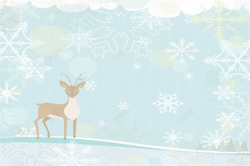 蓝色圣诞麋鹿图jpg设计背景_新图网 https://ixintu.com 圣诞 纹理 蓝色 质感 麋鹿