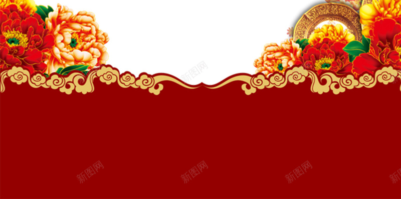 春节复古边框背景图jpg设计背景_新图网 https://ixintu.com 中国风 复古 春节 红色 背景