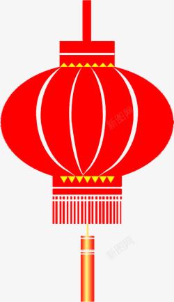 红色喜庆节日灯笼手绘素材