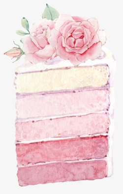 玫瑰蛋糕蛋糕手绘蛋糕粉色蛋糕素材