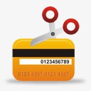 取消信用卡图标png_新图网 https://ixintu.com 信用卡 修改 剪刀 更改 编辑 银行卡