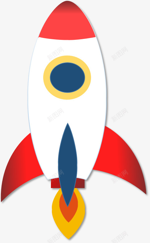 航空火箭图标png免抠素材_新图网 https://ixintu.com 卡通 图标 扁平化 火箭