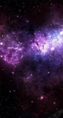 紫色夜空浪漫星空背景