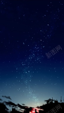 绝美星空H5背景背景