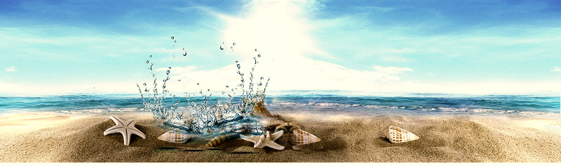 海边水花背景jpg设计背景_新图网 https://ixintu.com 海边 沙滩 海星 贝壳 横幅背景 全屏banner 天猫淘宝banner背景 海报banner 摄影 风景