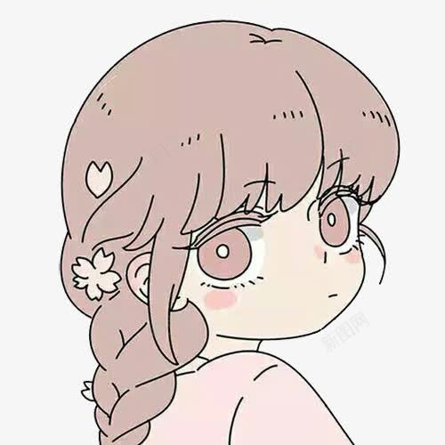 大眼睛女孩png免抠素材_新图网 https://ixintu.com 卡通 手绘 插画 粉色