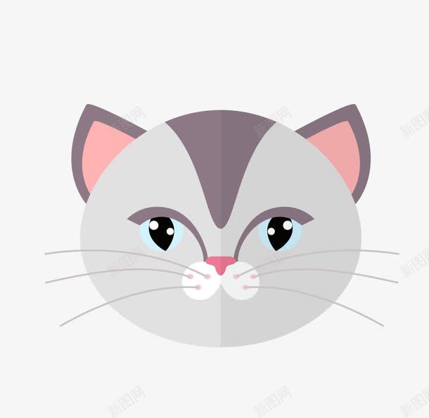 手绘猫头png免抠素材_新图网 https://ixintu.com 手绘画 猫 猫头 矢量装饰 装饰