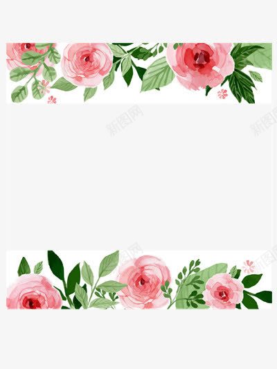 美丽的鲜花边框png免抠素材_新图网 https://ixintu.com 粉色 边框 鲜花