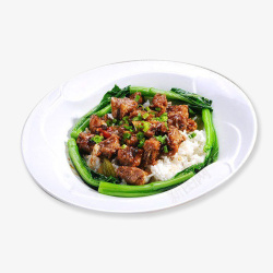 豉汁蒸排骨饭好味道豉汁烤肉饭高清图片