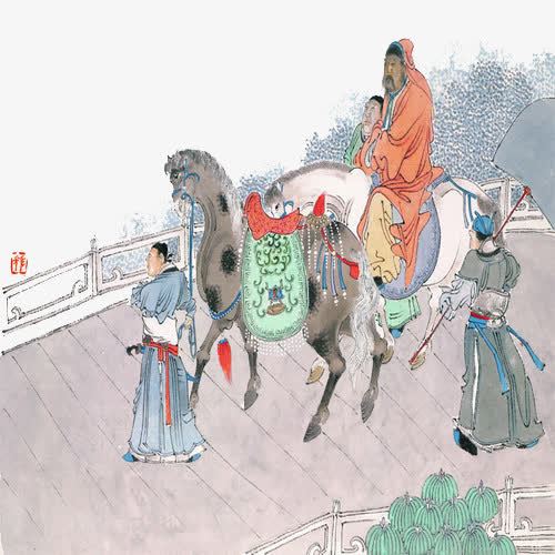 巡游png免抠素材_新图网 https://ixintu.com 中国风 古人 国王 士兵 巡游 骆驼