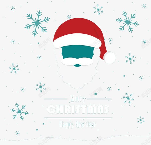创意圣诞老人头像png免抠素材_新图网 https://ixintu.com 冰晶 创意素材 圣诞头像 圣诞老人 白雪