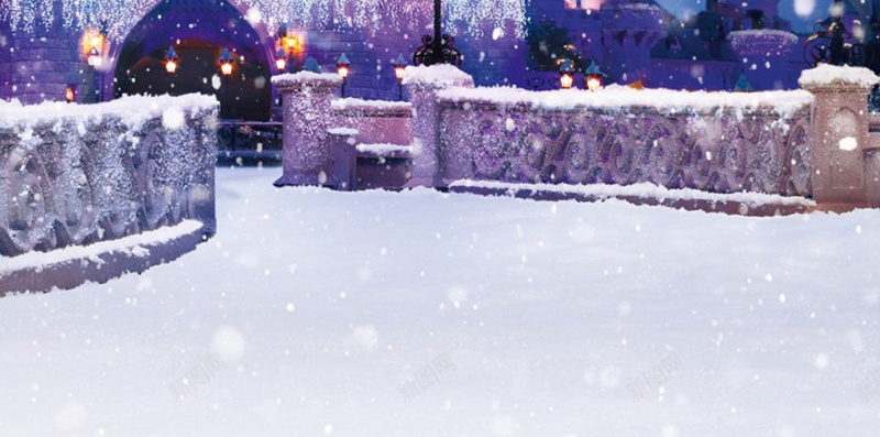 圣诞节城堡H5背景jpg设计背景_新图网 https://ixintu.com H5 H5背景素材 圣诞 圣诞节 圣诞节素材 圣诞节背景 城堡 梦幻 浪漫 蓝色背景 雪花