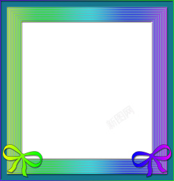 工艺美术彩虹可爱边框背景高清图片